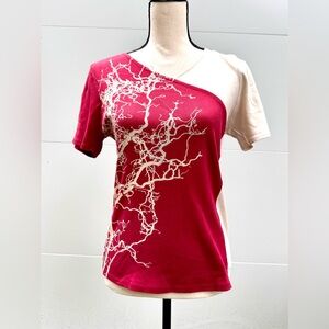 Cirque du Soleil KÀ, Red and Cream Short Sleeve Tee